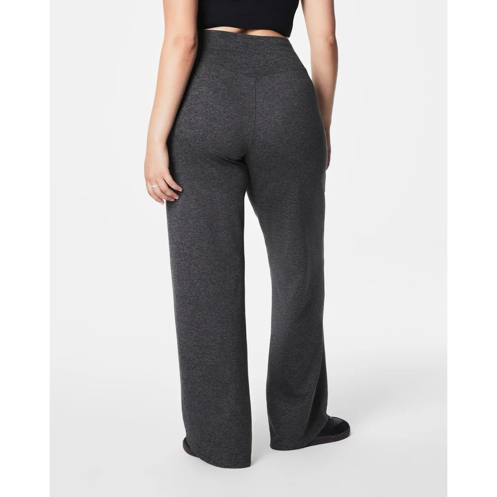 Spanx Women's SPANXsmooth Soft Stretch Wide Leg Pant Gray Size Medium NEW - Picture 2 of 11